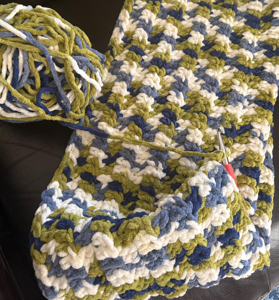 Blanket - Blue/Moss/White Blanket - Blue/Moss/White