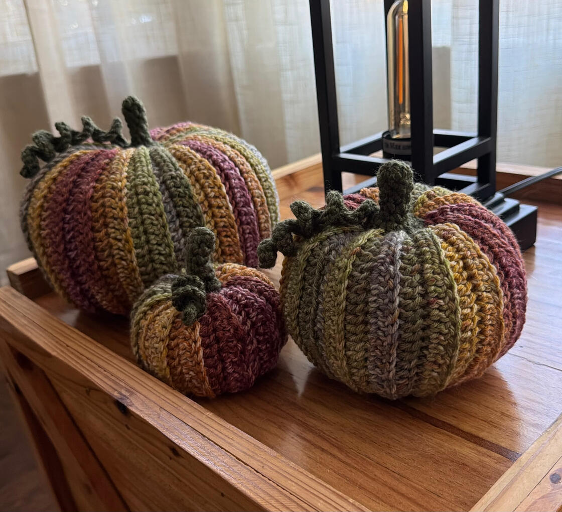 Pumpkin Trio - Green/Gold/Burgundy Pumpkin Trio - Green/Gold/Burgundy