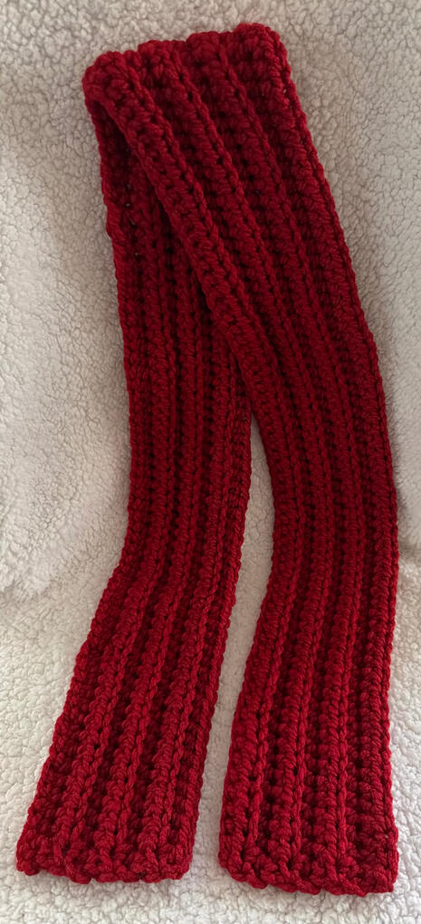 Red Acrylic Blend Scarf Red Acrylic Blend Scarf