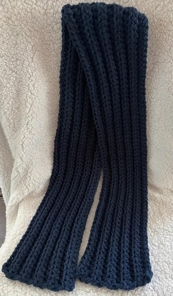 Navy Acrylic Blend Scarf Navy Acrylic Blend Scarf