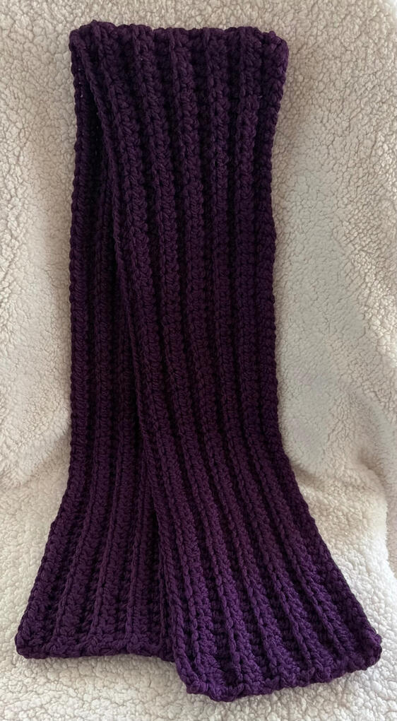 Dk Purple Acrylic Blend Scarf Dk Purple Acrylic Blend Scarf