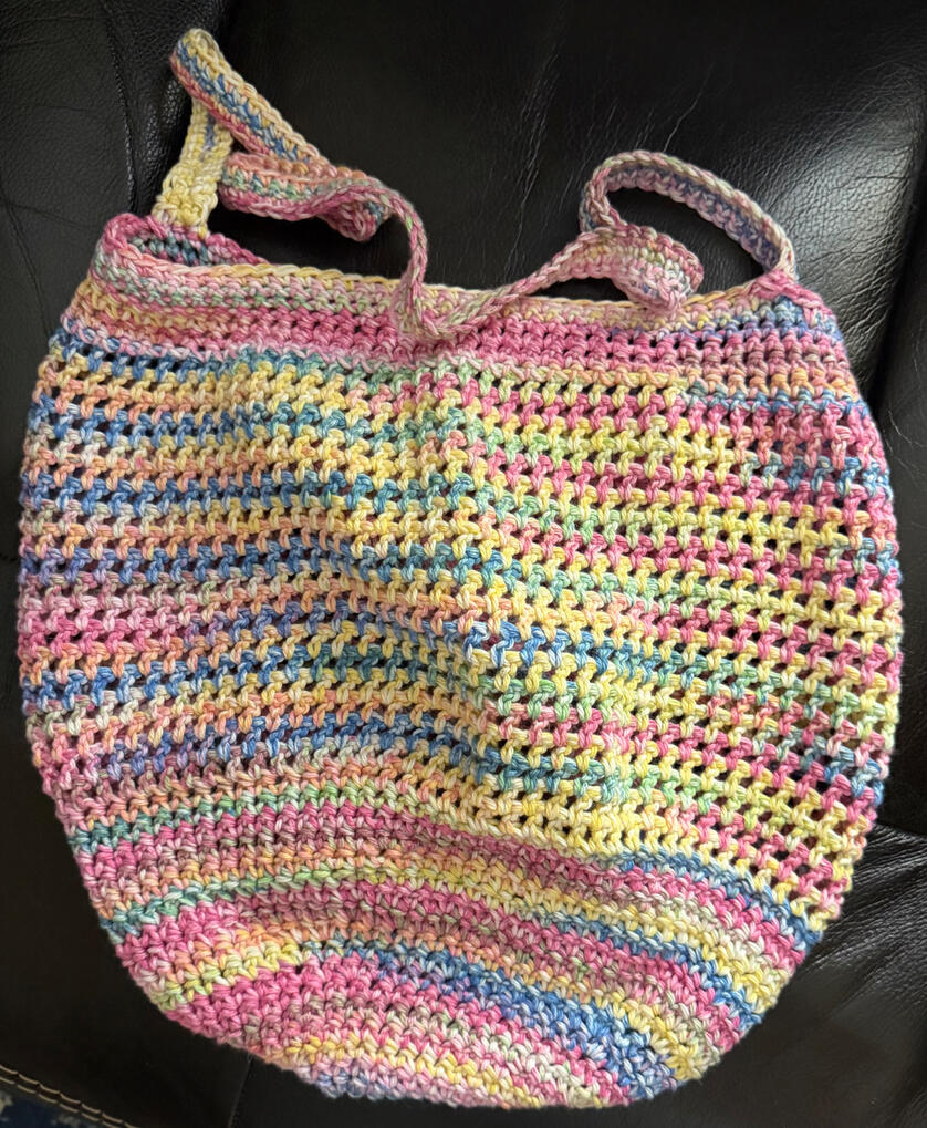 Crochet bottom bag - Multi Crochet bottom bag - Multi